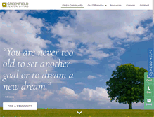 Tablet Screenshot of greenfieldseniorliving.com